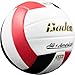 Baden | All American | Premium Composite Leather Feel | Indoor Tournament Volleyball | Built for Club Volleyball 13U to 18U | Official Size + Weight | Red/Black/White | AVCA Approved