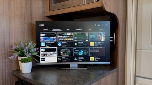 Falcon WebOS SMART Camping TV – Multituner DVB-S2 & DVBT2, 12V/24V/240V Integrierter DVD-Player, Bluetooth 5.0, Sprachsteuerung, Appsteuerung, Streaming, 3 x HDMI, 2 x USB, Netflix UVM. (27 Zoll) – Bild 4