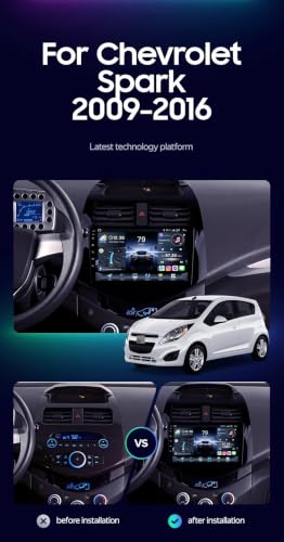 Radio coche DAB Android 14 para Chevrolet Spark 2009-2016 con Carplay inalámbrico 7