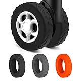 Creztail Fundas para ruedas de equipaje para 8 ruedas giratorias, juego de protectores de silicona, anticaídas y rodamiento silencioso, se adapta a ruedas de 2.1 a 2.4 pulgadas, color negro, 10 piezas