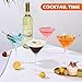 KMIGRUAN 10oz Large Martini Glasses Set of 4,Classic Crystal Cocktail Glasses,Hand Blown Martini Glass for Espresso Martini, Cosmopolitan, Manhattan, Home Bar Gift Set