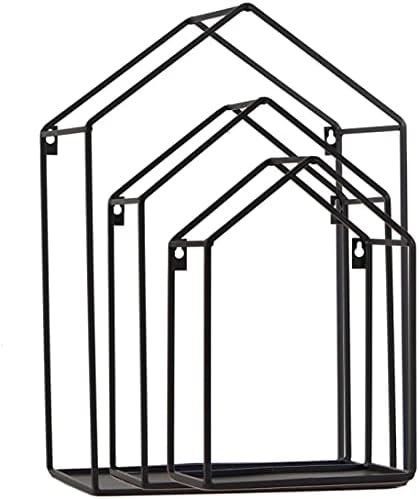 HTLLT Durable Storage Rack Flower Pot Rack European Wrought Iron Geometric Wall Wall Decoration Shelf Flower Stand Creative Home Living Room Cabinets