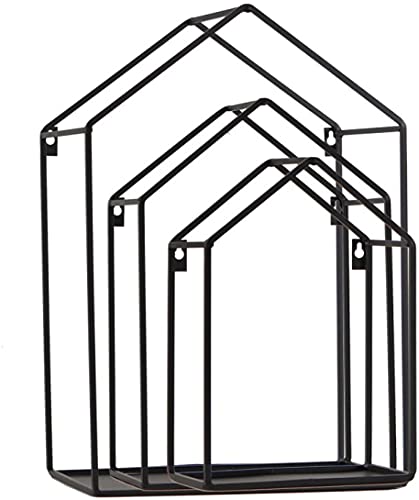 Htllt Durable Storage Rack Flower Pot Rack European Wrought Iron Geometric Wall Wall Decoration Shelf Flower Stand Creative Home Living Room Cabinets #TOP2