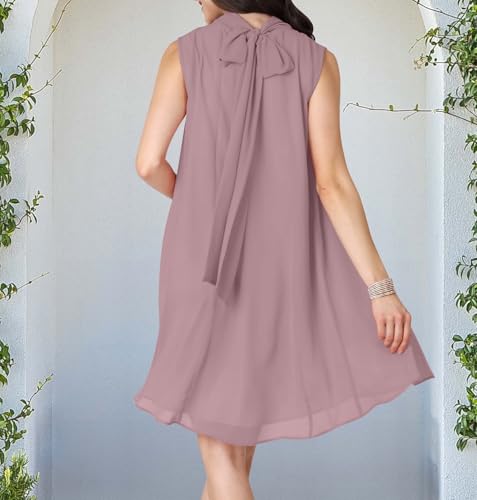 Image of KOH KOH Womens Short Sleeveless Halter-Neck Flowy Summer Cute Mini Dress