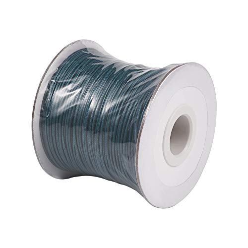 Fil polyester coréen ciré 1mm bleu sarcelle ultra résistant pour perles - 7