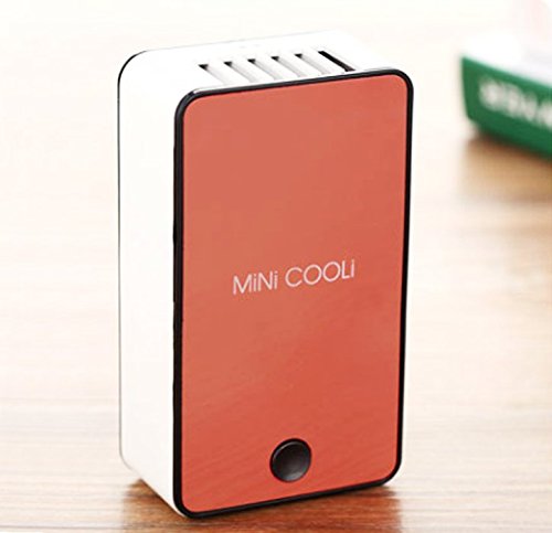ESUMIC Mini Hand Handliche USB- Cool Luefter Klimaanlage Tragbare Luefterelektrische Lüfter mit ABS- Kunststoff Kuehlung Klimaanlage (orange)