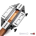 Aluminum Alloy Door Hinge Slotting Locator, Hinge Lock Accessories Installation Guide Locator,Door Hinge Jig Woodworking Hole Opener Positioning Drilling Slotter Lock Guide Plate Portable Indoor Tool