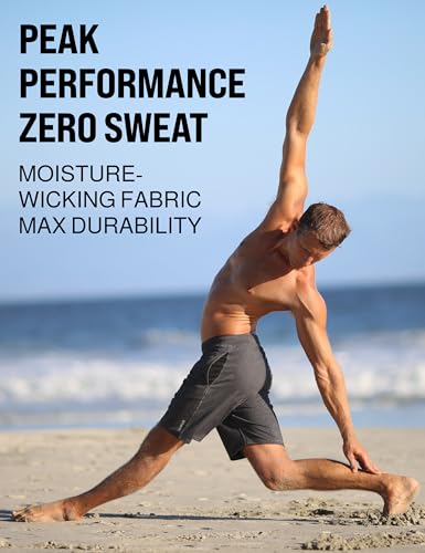 YOGA CROW Men's Swerve Yoga Training Shorts w/Non-Restrictive Inner Liner - 7" Inseam - Workout, Gym, Running, Training3