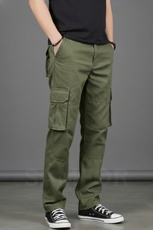Image of Samfor Cargo Pant for Men - Cotton Cargo for man, Multi-Pocket Design for Outdoor, Work Wear & Casual Trouser