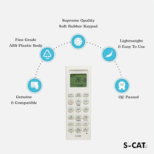 Image of S-CAT Compatible with LG AC Remote AKB73315616 Model 36L (No Backlight) with Plasma Function Suitable for 1 1.5 2 Ton Spilt /Window AC (Match Old Remote Exactly, Contact Customer Care for Order)