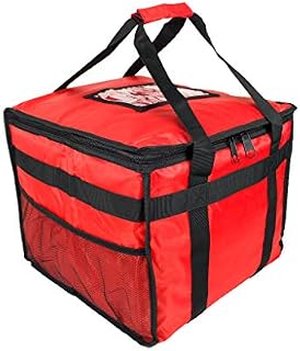 Hot Food Bag For Pizza, Takeaway, Restaurant, Picnic, Indian, Chinese, Kebabs, Catering, Delivery Bag, Thermal Insulated (Black, 30L - 32x32x30cm)