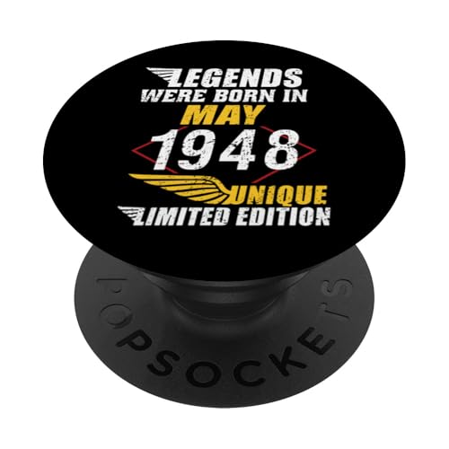 Cumpleaños Mayo 1948 Edición Limitada Regalo Legend May PopSockets PopGrip Intercambiable