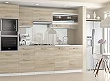 Prodotto in Europa LEXHAM  Cucina Componibile Lineare L 240cm 7 pz  Piano di Lavoro Incluso  Set di mobili da Cucina
