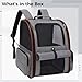 Grey Pet Backpack Carrier, Soft-Sided Oxford for Cats, 16.1 X 13 X 11 in, Travel-Friendly for Hiking & Adventures