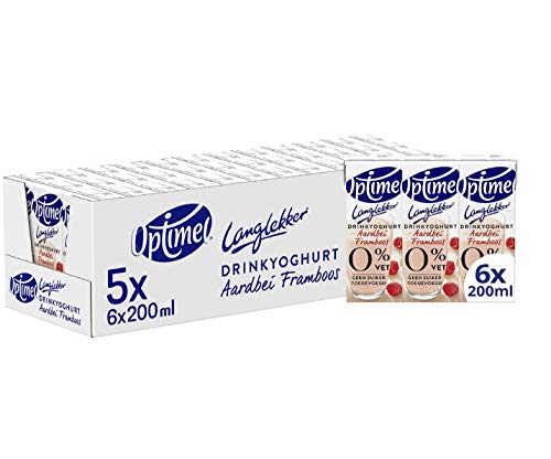 Optimel Drinkyoghurt Aardbei Framboos 5 x 6 x 200 ml