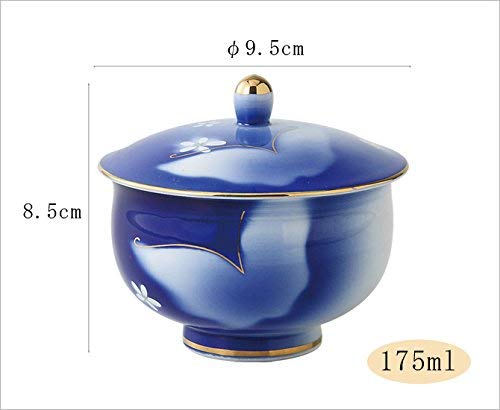 Amazon｜10個セット 蓋付煎茶 蝶絵蓋付汲出 [10 x 9cm(170cc)] 有田焼 
