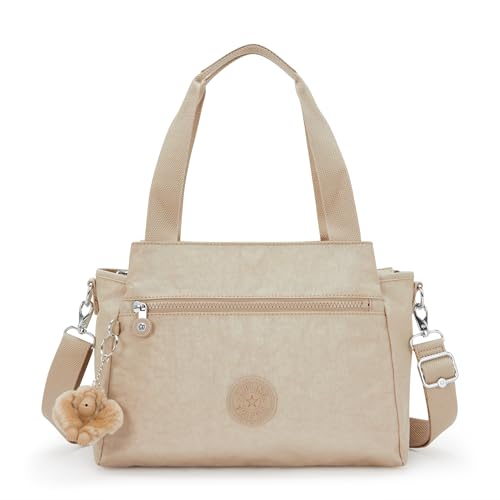 Kipling ELYSIA Mittelgroße Schultertasche, Schultertaschen, Sparkled Beige (Beige)