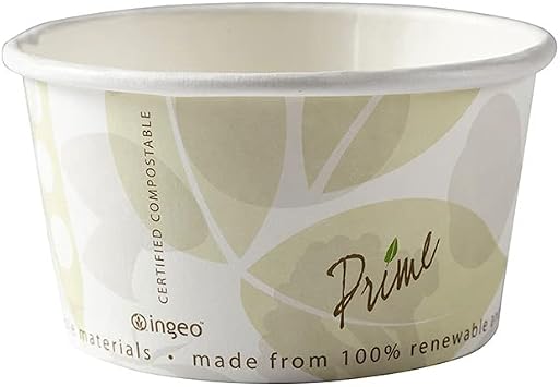 12oz PrimeWare 100% Compostable Hot or Cold Food Container/Case / 500ct
