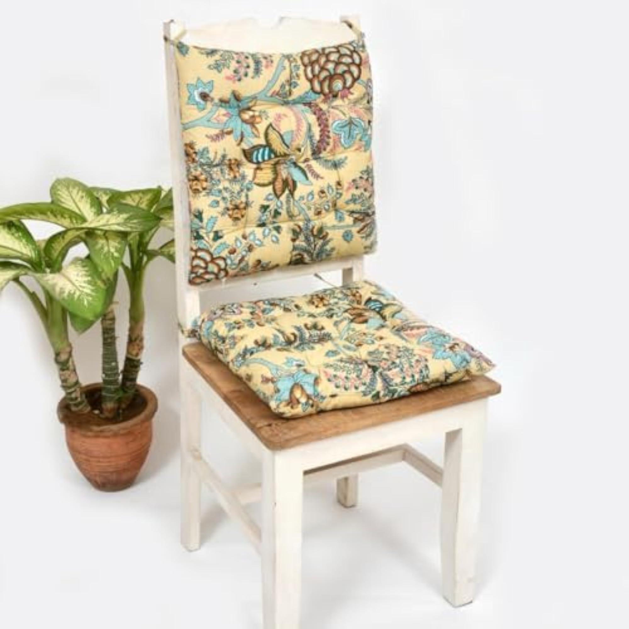 Microfibre Chair Pad Cushion Set for Indoor/Outdoor