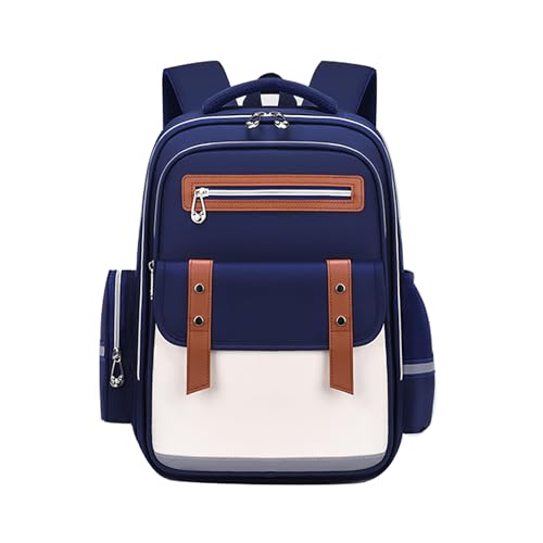 Schoolbags for Primary School Students Weight-reducing Children's Backpack Large-capacity for Boys Girls (Blue)