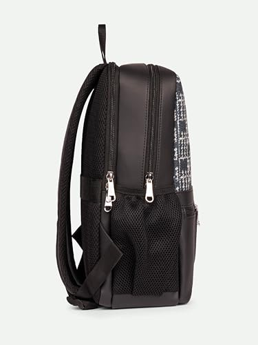 Image of ZOUK Men's Office Laptop Backpack (15.6 Inch) | Vegan Leather Travel Bag with Dual Compartments, Padded Laptop Sleeve, Trolley Sleeve, Waterproof Lining & Multiple Pockets |