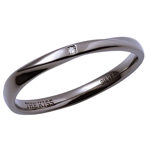 [ザ・キッス] SR1550DM 20号 ダイヤモンド シルバー リング ラッピング ボックス付き