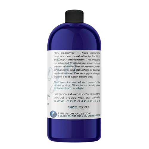 Dr Joe Lab USDA Certified Organic Carrot Seed Oil 32 oz Unrefined Cold Pressed Rejuvenates Mature Skin Natural Moisturizer For Hair, Face, Body, Nails, Toning, Hexane-free Certified Organic Facility