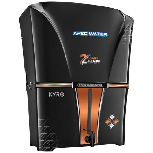 Image of Apec Water Copper+Alkaline RO Water Purifier with 10 Stage Purification Filtration, UV, UF, TDS Adjuster and 12 Liter Large Storage Tank, Suitable for all type of water supply