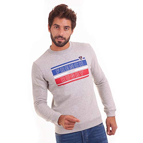 Sweat molleton chiné haut de gamme en coton peigné et finitions soignées