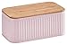 Zeller 25162 Cassetta per Il Pane con Coperchio Bamboo, Cestino per Il Pane, Metallo, Grigio, 30 x 18 x 13 cm, Metallo, rosé, 30 x 18 x 13 cm