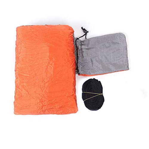 Adfaga Hamaca de Camping Premium con Correas para árboles Capacidad de 300 kg Extra Grande 118 x 79 Pulgadas Cama Colgante Ligera y portátil para Viajes al Aire Libre Mochilero Pla (Gris y Naranja)