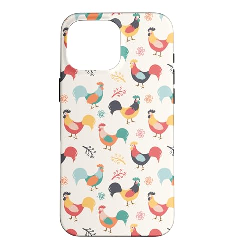 Funny Womens Backyard Retro Vintage Pattern Chicken Lover �X�}�z�P�[�X iPhone 16 Pro Max �p