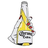 JPT - Corona Extra Champagne Beer Mexican Mexico Bottle Drinks Hand Party Food Embroidered Applique