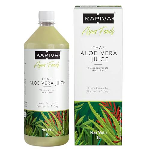 Image of Kapiva Thar Aloe Vera Juice (With Pulp) | Rejuvenates Skin And Hair | Natural Juice Made Within 4 Hours Of Harvesting | No Added Sugar, 1L