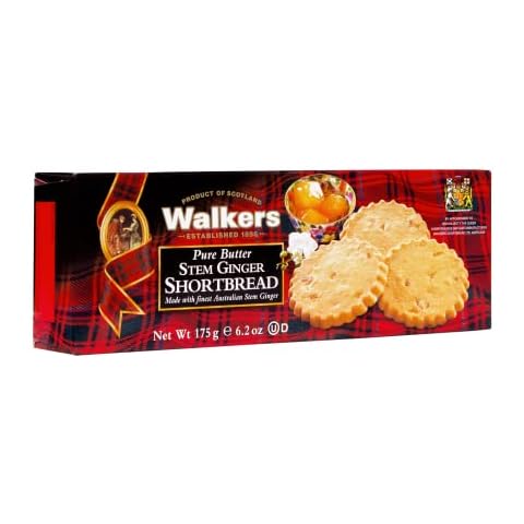 Walkers Shortbread Stiel Ingwer Round Traditionelle reine Butter Scottish Rezept 175 g Cover