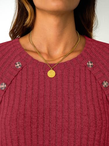 Image of LILLUSORY Womens Tops Long Sleeve Shirts Fall Lightweight Sweaters