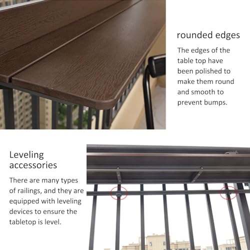 Table de balustrade de balcon en matériaux durables pour terrasse design - 6