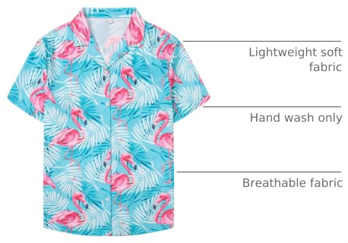 Image of Cromoncent Mommy and Me Matching Hawaiian Outfits Girls & Womens Hawaiian Shirts Tropical Button Down Shirts
