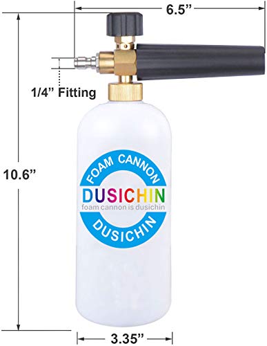 DUSICHIN SFL-001 Foam Cannon Snow Foam Lance Pressure Washer Jet Wash Quick Release Adjustable 1/4" Fitting Male