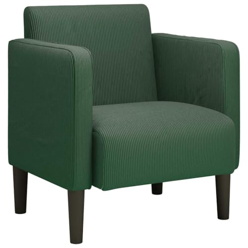 VidaXL Sillón con reposabrazos Verde Oscuro