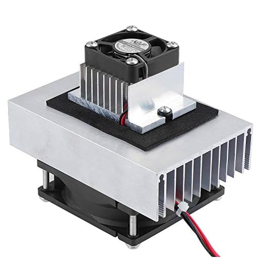 WiMas DC 12V Refrigerador Termoeléctrico, Semiconductor Sistema de Refrigeración, Módulo de Conducción + Radiador + Ventilador + TEC1-12706
