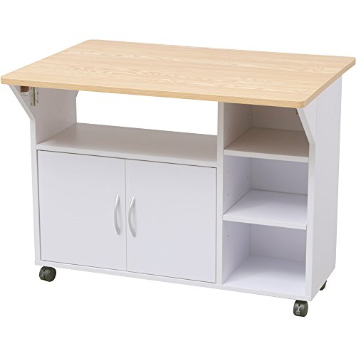 ワゴン キッチン 両扉付き カウンター 幅90×奥行64×高さ69cm ビーチ