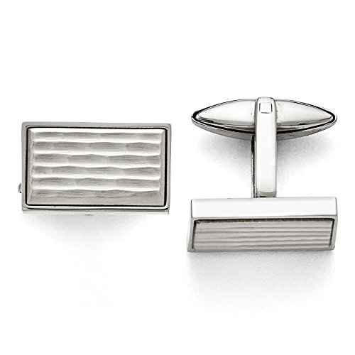 Solid Stainless Steel Men's and Matte Cufflinks