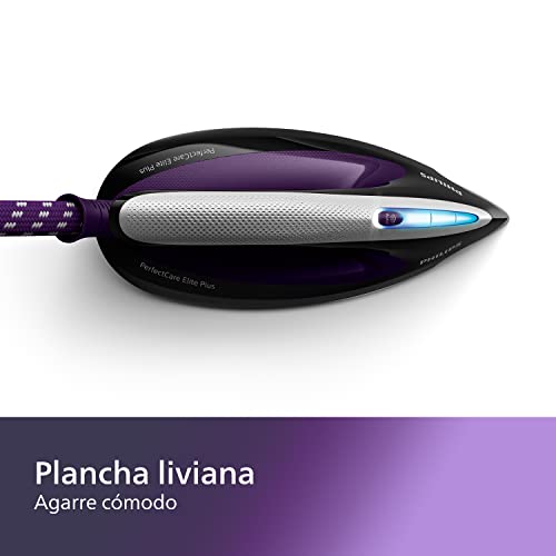 Philips PerfectCare Elite Plus Centro de Planchado a Vapor – Golpe de Vapor de hasta 550 g, OptimalTEMP, Vapor Silencioso, Depósito 1,8 L, Easy De-Calc, Liviana, Sin Riesgo de Quemaduras (GC9675/80) - imagen 3