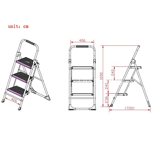 Taburete plegable 3 escalones para evitar caídas en el hogar 8