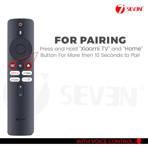 Image of 7SEVEN Compatible XMRM-M3 Remote with Xiaomi Tv Box S 2nd Generation 4K Ultra HD Streaming Media Player Google Tv Remote Control Suitable for L55M6-ESG L55M6-ARG MDZ-24-AA Models - Pairing Must!