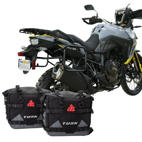 TUSK Pannier Racks Pilot Pannier Bags Black/Grey for Suzuki V-Strom 800DE 2023-2024