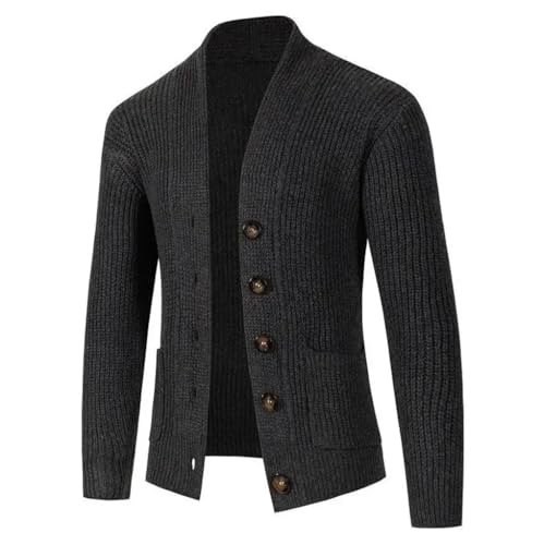 Men's Cardigan Sweater Casual Long Sleeve Thickened Single Breasted Knit Cardigans4