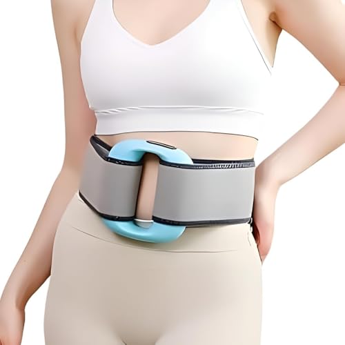 Electric Belly Fat Burner Belt with Handheld Fascia Ring - Wearable Vibration Body Shaper with Heat, Adjustable Strap, Digital Display & USB Charging for Waist, Abdomen, Back Fitness Use (Vibration Massager Ring)