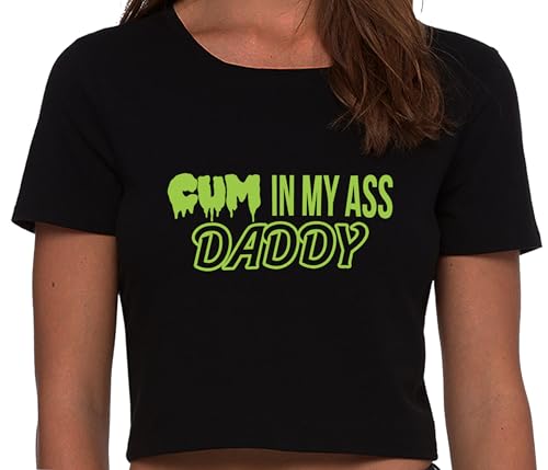 Knaughty Knickers Cum In My Ass Daddy - Anal Creampie Black Crop Top Adult Flirty Fun